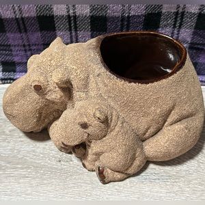 Porcelain Hippo Style Container